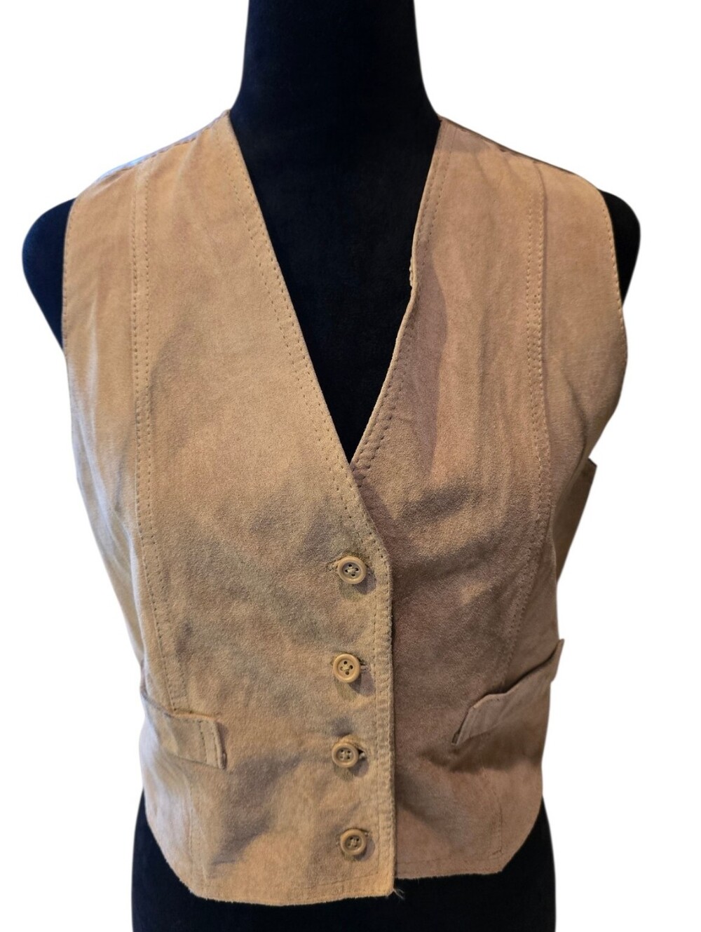 Bermans Womens Suede Leather Vest Medium